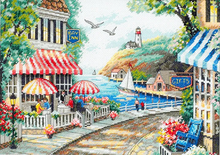 Compra Ahora Cafe By The Sea - 35157 Dimensions - Kit de punto de cruz