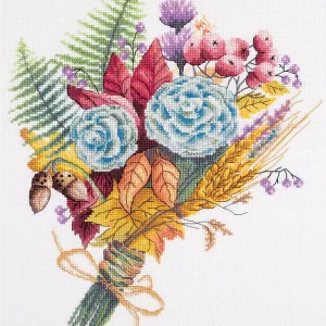 Kit de Punto de Cruz - Ramo de Otoño - C-7007 Panna Marca Reconocida