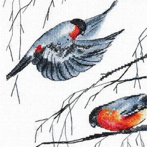 Pájaros y un gato curioso - Panna - Kit de punto de cruz J-7129 Oferta