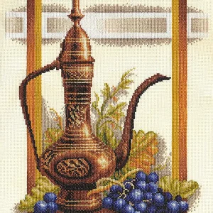 Bodegón con uvas - Panna - Kit de punto de cruz N-0294 Hecho A Mano