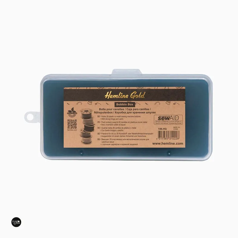 Caja de Almacenamiento para Canillas de Costura con Espuma Protectora - Hemline Gold, Capacidad para 28 Unidades Popular