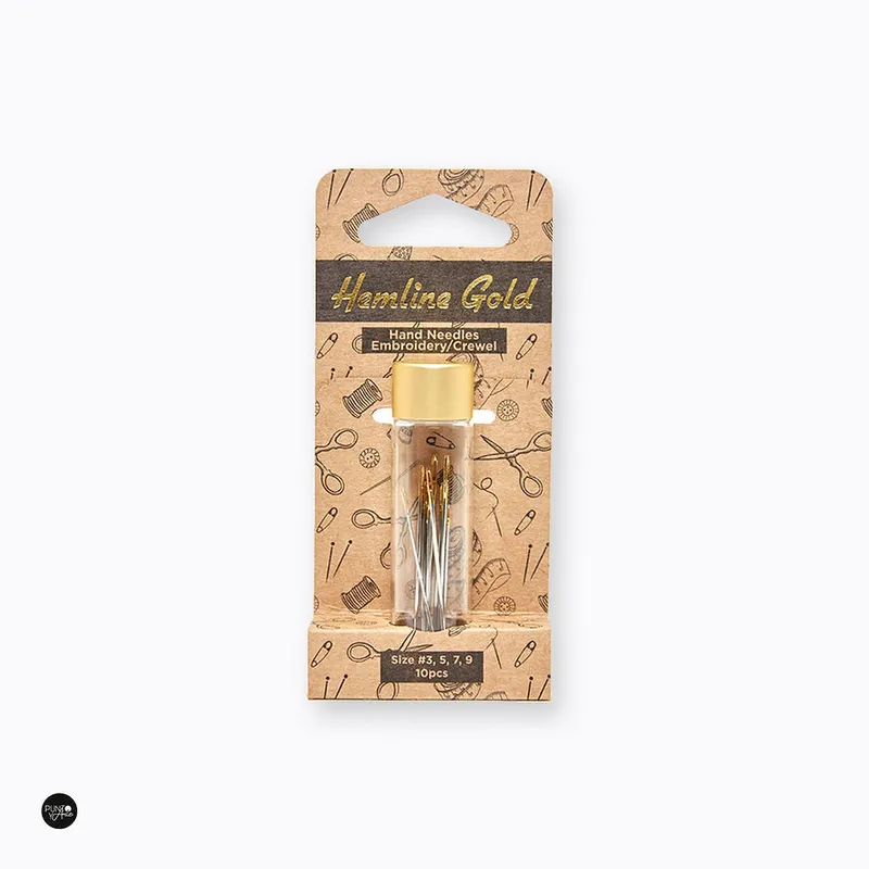 Tendencia Conjunto de Agujas de Bordar Crewels Ojo Dorado Hemline Gold: Perfección y precisión en cada puntada