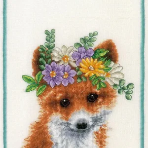 Mejor Calidad Kit Punto de Cruz. Flower crown fox - Lanarte PN-0201471