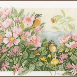 Oferta Flash Pájaros y rosas - Lanarte - Kit de punto de cruz PN-0157494