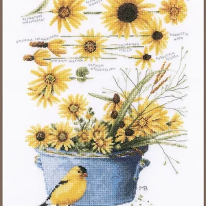 De Moda Girasoles helianthus - Lanarte - Kit de punto de cruz PN-0172914