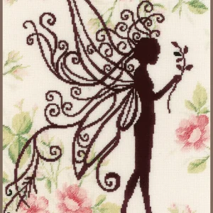 Moderno Silueta de hadas de flores - Lanarte - Kit de punto de cruz PN-0188894