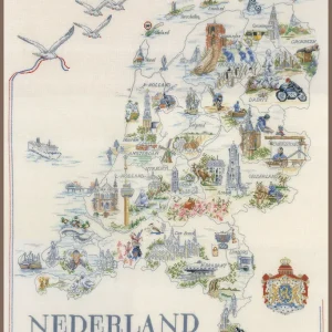 Mejor Calidad Mapa de Holanda - Lanarte - Kit de punto de cruz PN-0175289