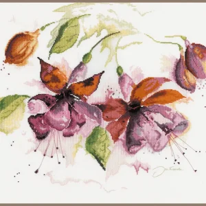 Mejor Calidad Fucsia En acuarela - Lanarte - Kit de punto de cruz PN-0008026