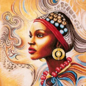 Belleza Africana - Lanarte - Kit de punto de cruz PN-0167128 Oferta Especial