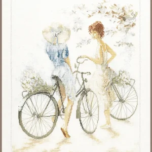 Chicas con bicicletas - Lanarte - Kit de punto de cruz PN-0007949 Envío Exprés