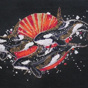 Envío Internacional AH-130 Orcas - Kit de Punto de Cruz - Abris Art