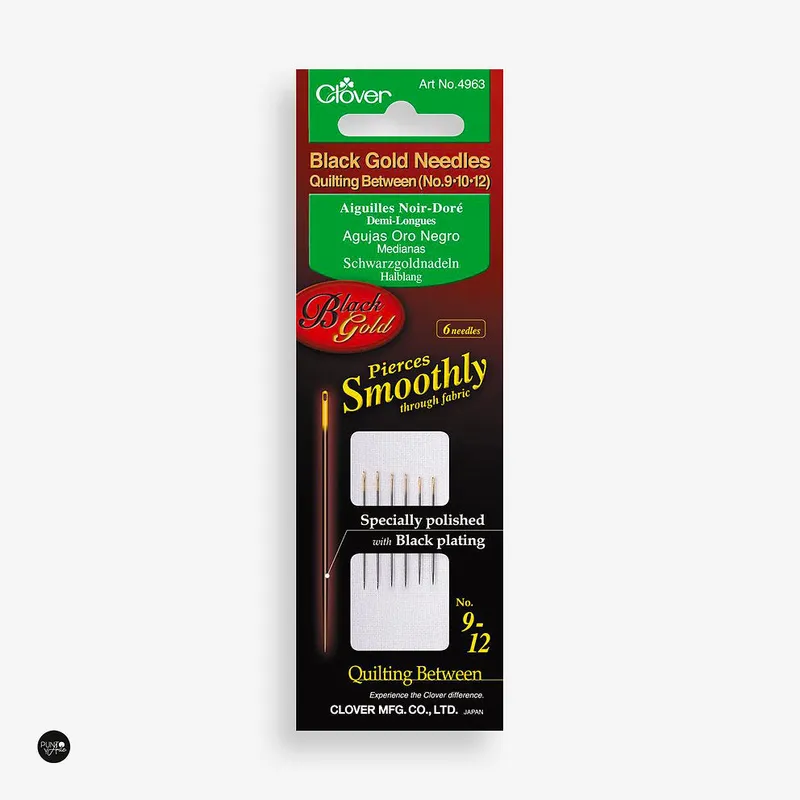 Oferta Agujas BLACK GOLD Nº 9-10-12 QUILTING - Clover 4963