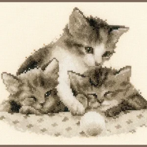 3 gatitos - Vervaco - Kit de punto de cruz Comprar En Línea