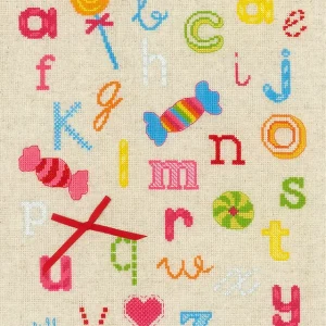 ABC con dulces - Vervaco - Kit de punto de cruz Oferta Flash