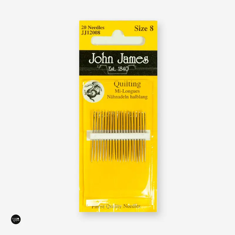 Entrega Rápida Agujas Cortas de Acolchado No. 8 - John James JJ12008: La Herramienta Perfecta para tus Proyectos de Acolchado