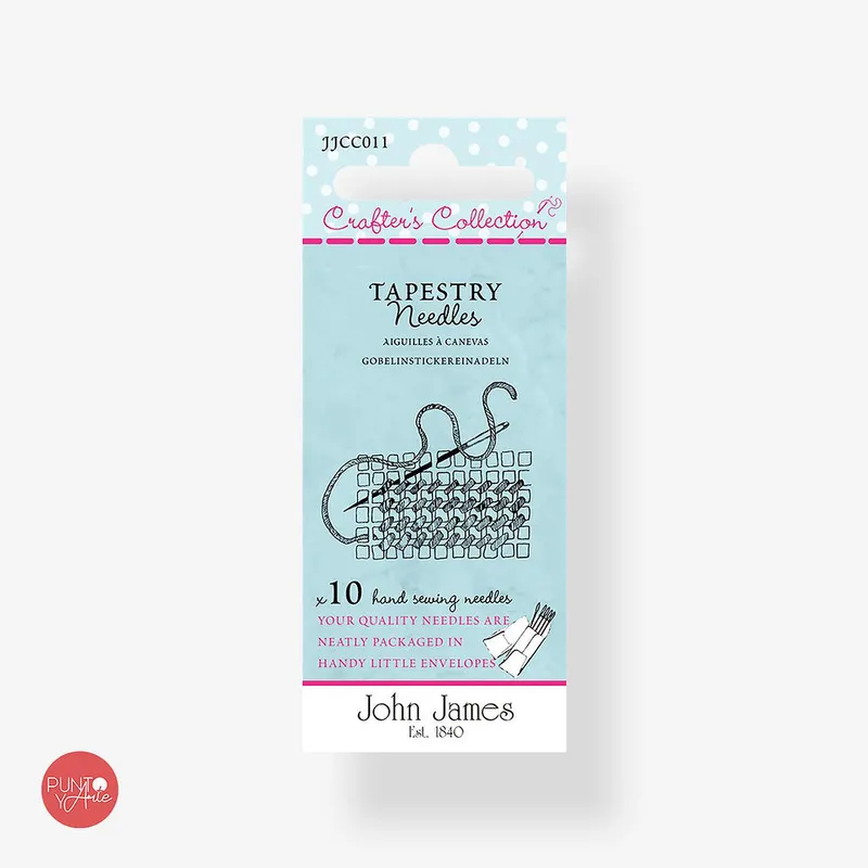 Agujas para Medio Punto N°18-22 - John James JJCC011: Herramientas Esenciales para tus Proyectos de Medio Punto Profesional