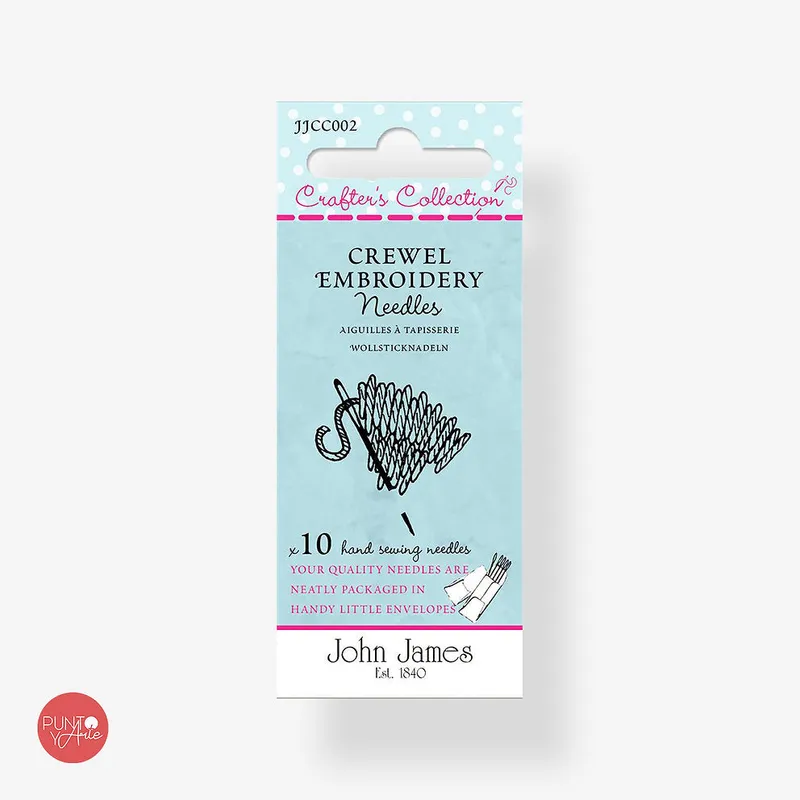 Ocasión Especial Surtido de Agujas de Bordado CREWEL N°22-26 - John James JJCC002: La Elección Perfecta para Proyectos de Bordado de Calidad