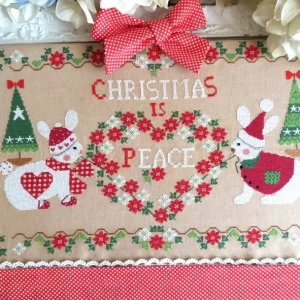 Stock Limitado Christmas is Peace - Cuore e Batticuore - Esquema Punto de Cruz