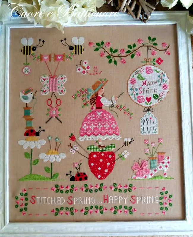Primavera Ricamata - Cuore e Batticuore - Esquema Punto Cruz Ordenar Ahora Mismo