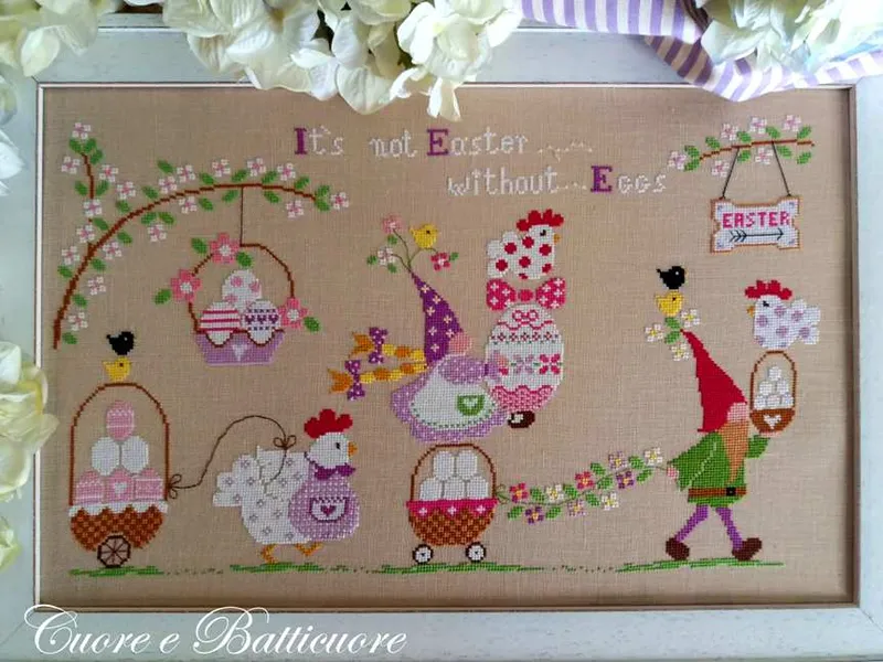 Más Vendido Non è Pasqua senza Uova - Cuore e Batticuore - Esquema Punto de Cruz