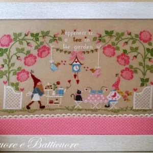 Un Tè in Giardino - Cuore e Batticuore - Esquema Punto de Cruz Premium