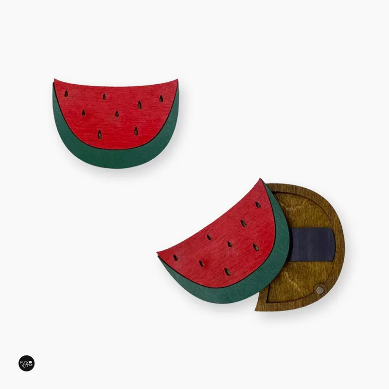 Barato Sandía. Estuche de Agujas de Madera con Imanes - Wizardi KF056/24