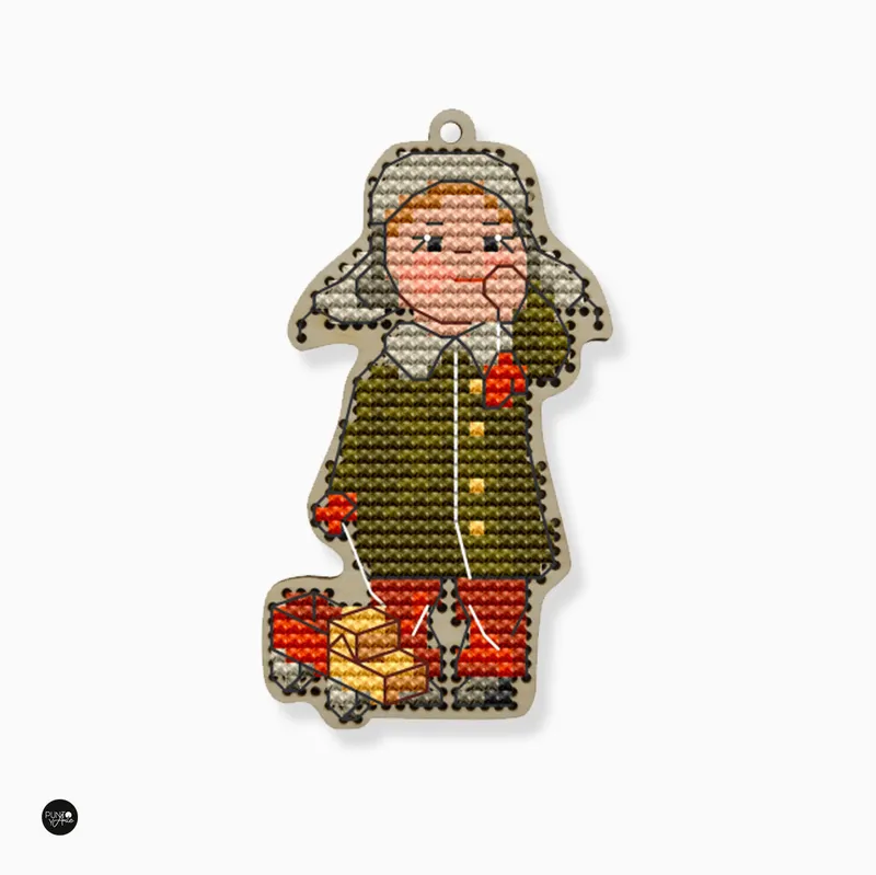 Stock Limitado Diversión Invernal - Wizardi - Kit de punto de cruz KF022/55