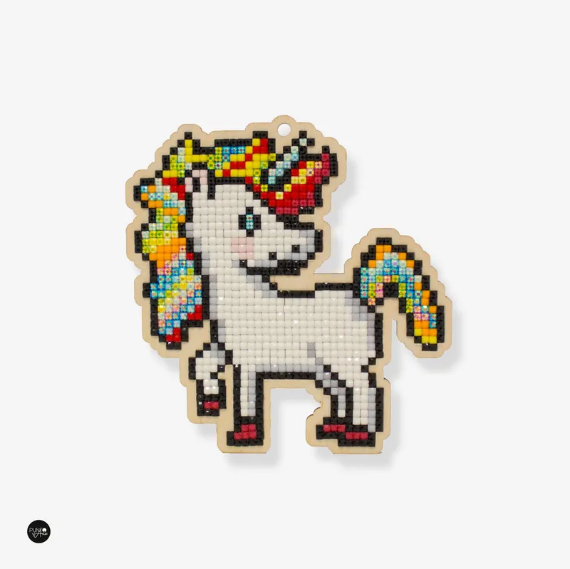 Unicornio de fantasía - Wizardi - Kit Punto Diamante WWP345 Alta Calidad