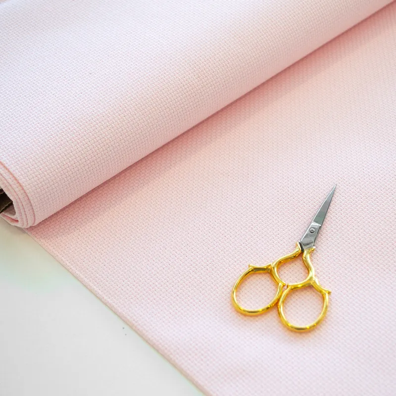 3706/4110 Tela AIDA 14 ct. Bo-Peep Rosa ZWEIGART para Punto de Cruz - 55x48 Original