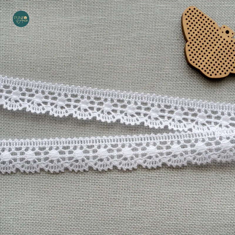 Bestseller Puntilla con encaje 100% algodón Color 1 - ZWEIGART - Ancho 17 mm