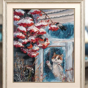 Económico Kit de punto de cruz. Miracle behind the window - 1540 OVEN