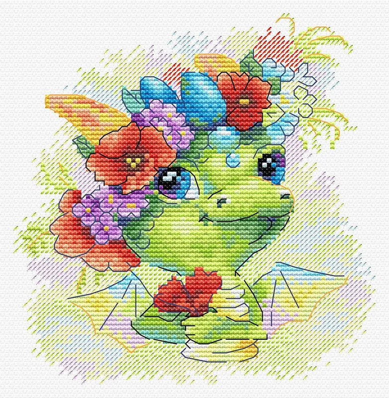 Garantía De Devolución De Dinero Romantic dragon - SM-758 MP Studia - Kit de punto de cruz