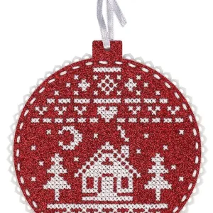 Bola navideña. House in the forest - ST-1021 MP Studia - Kit de punto de cruz Disponible Ahora