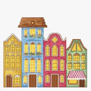 Holland. City - Grafico de Punto de Cruz Punto y Arte P003 Máxima Calidad