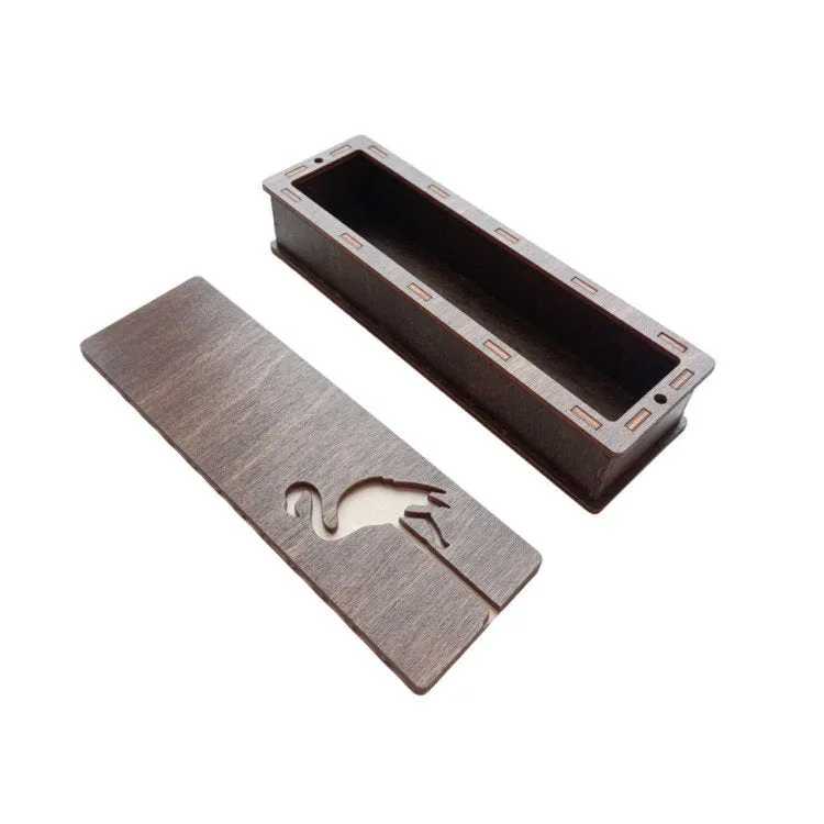 Flamingos. Cajita Organizadora de Madera - Wizardi KF057/50 Marca Reconocida