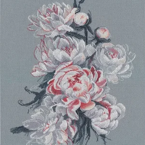 Kit de Punto de Cruz 'Lacy Peonies' - 1574 OVEN Garantía Incluida