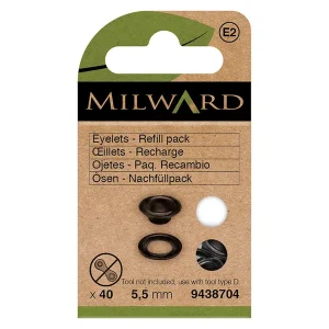 Pack de 40 Ojetes de Recambio Negros Milward - 5.5 mm Comprar En Línea