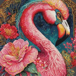 Kit de Punto de Cruz - Flamingo Fantastico - BU5036 Luca-S Gold Nuevo Modelo