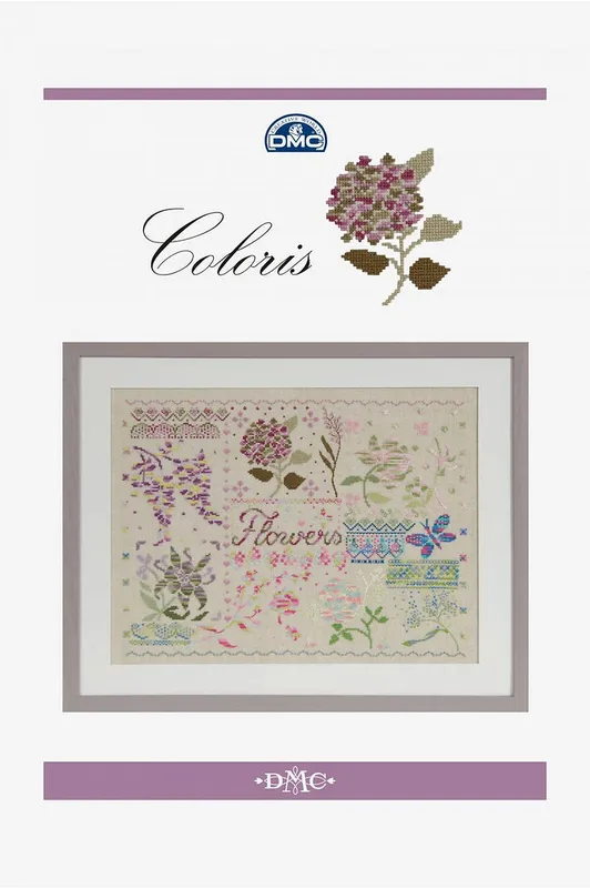 Flores Coloris - DMC - Grafico de Punto de Cruz Tendencia