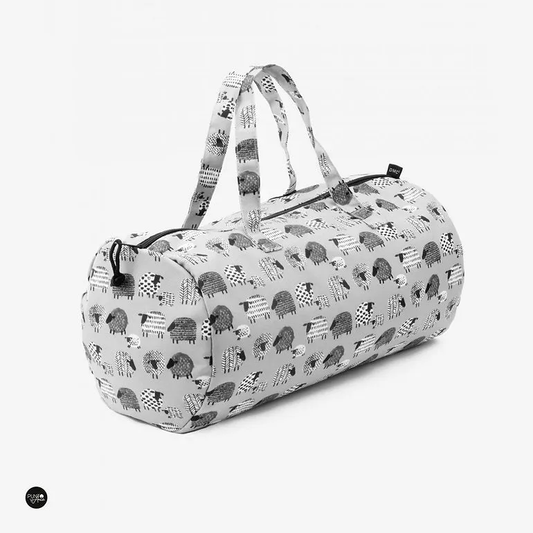 Precio De Fábrica Bolsa para Labores Sheep - DMC en Color Gris con Encantador Diseño de Ovejitas