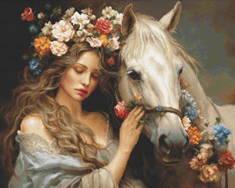 Más Vendido Kit de Punto de Cruz Luca-S GOLD - La Hada de las Flores, B620