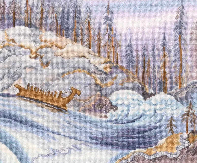 Kit de Punto de Cruz "Río del Tiempo" RTO M990 Liquidación