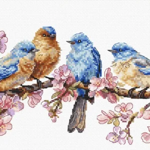 Oferta Flash Kit de Punto de Cruz 'Primavera en Flor' L8090 con Pájaros y Flores - Letistitch