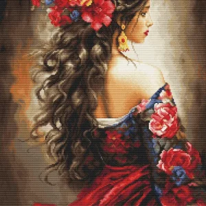 Kit de punto de cruz 'The Spanish Girl' de Luca-S GOLD B702 Última Versión