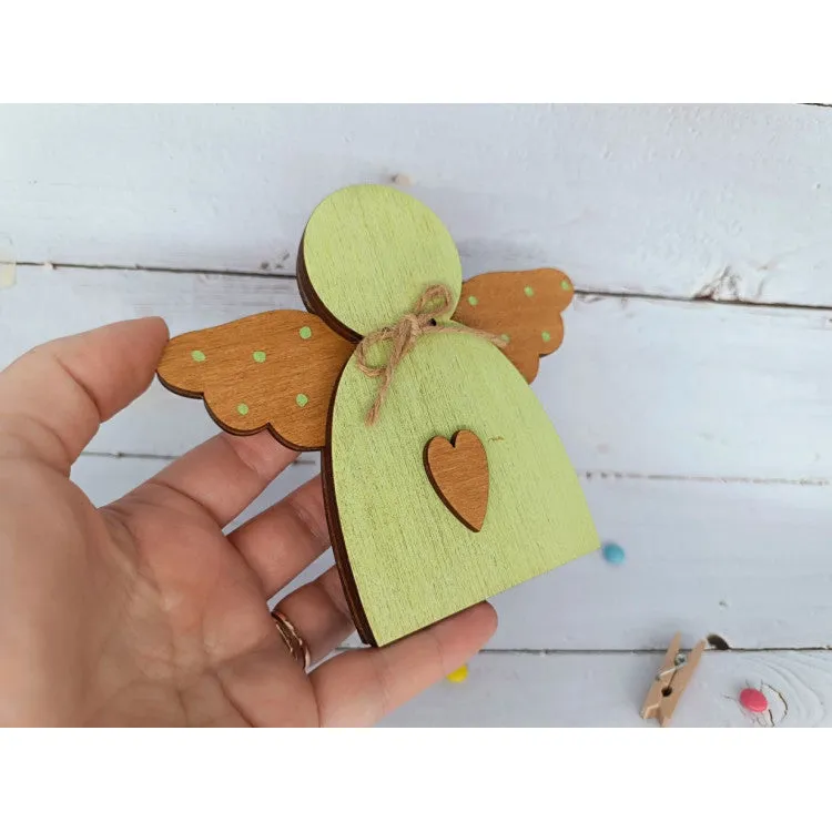 Caja de Madera para Abalorios "Ángel Verde" KF027/100G Más Vendido