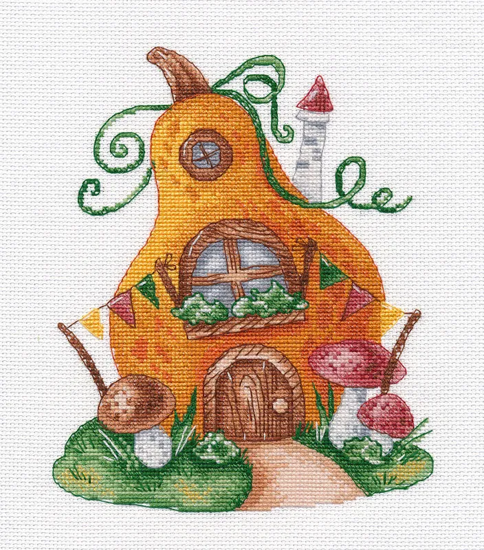 Artesanal Kit de Punto de Cruz "Calabaza Encantada" S1583 de Oven