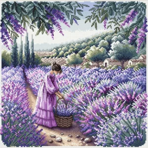 Última Oportunidad Kit de Punto de Cruz "Perfume de Provenza" - P031 AVA Stitch