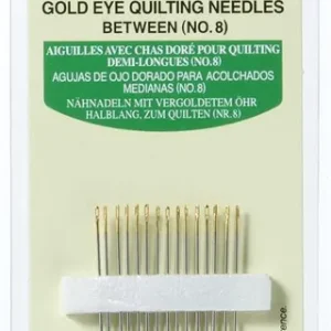 Profesional Agujas para Acolchado Clover con Ojo Dorado No. 8 - Precisión y Resistencia