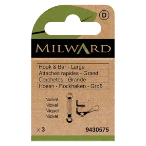 Ocasión Especial Corchetes de Falda Níquel Tamaño Grande de Milward