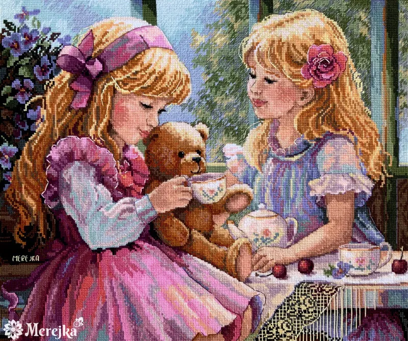 Edición Limitada Kit de punto de cruz - Merejka K-242 - The Teaparty